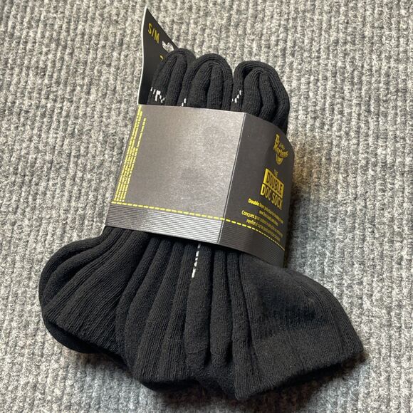 Dr Martens (3 Pack) The Double Doc Sock Black Padded Double Layer Size S/M 3/8 - Picture 3 of 5
